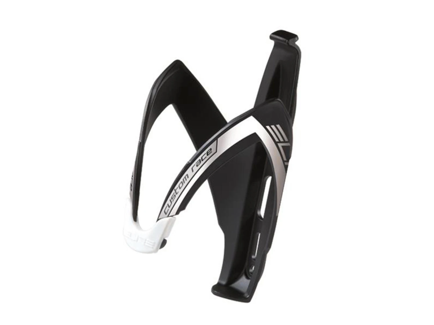 Elite - Custom Race - Flaskhållare - Matt Svart/Vit Logo 1 Elite - Custom Race - Flaskhållare - Matt Svart/Vit Logo