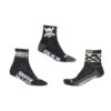 Sensor Race Lite - Cykelstrumpor - 3 Pack - Svarta M. Tryck