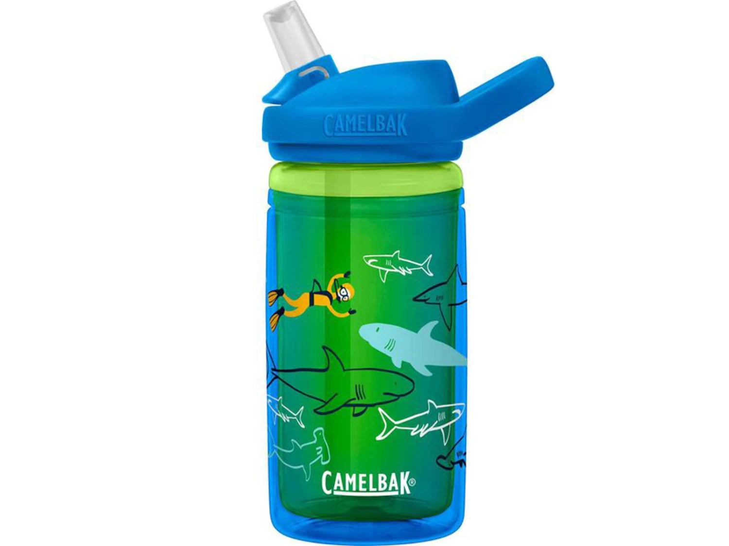 CamelBak Eddy + Kids - Isolerad Dricksflaska - 0,4 Liter - Scuba Sharks 1 CamelBak Eddy + Kids - Isolerad Dricksflaska - 0,4 Liter - Scuba Sharks