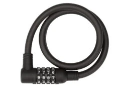 Bike Attitude - Spirallås - 12x1000 Mm - Med Kod - Mattsvart