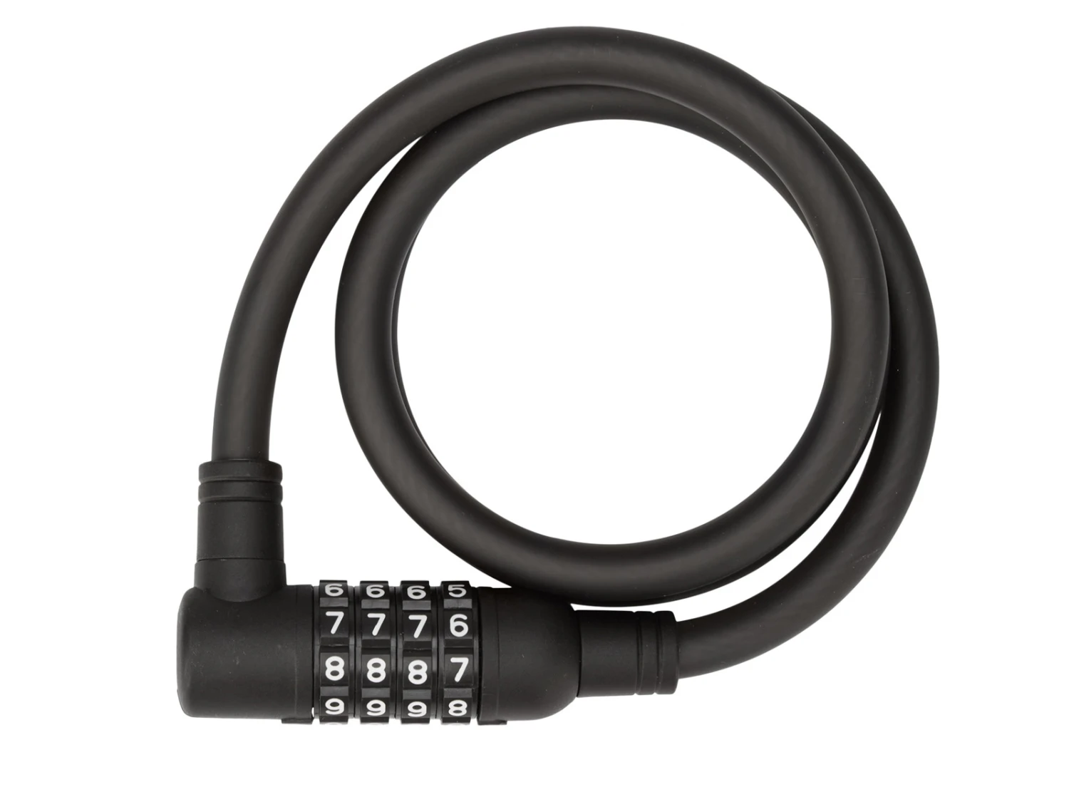 Bike Attitude - Spirallås - 12x1000 Mm - Med Kod - Mattsvart 1 Bike Attitude - Spirallås - 12x1000 Mm - Med Kod - Mattsvart