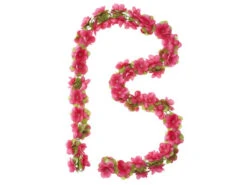 BASIL Blomsterkrans Rosa Plast Till Cykelkorg