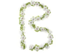 BASIL Blomsterkrans Vit Plast Till Cykelkorg