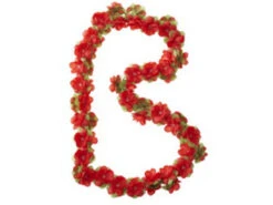 BASIL Blomsterkrans Röd Plast Till Cykelkorg