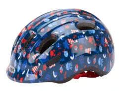 Abus Smiley 2.1 - Barncykelhjälm - Blå Med Marint Tema