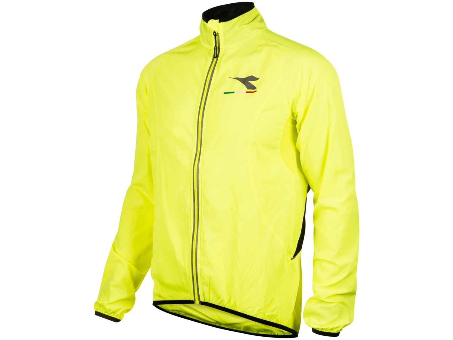 Diadora Giro Windbreaker - Cykeljacka - Gul/svart 1 Diadora Giro Windbreaker - Cykeljacka - Gul/svart