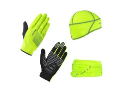 GripGrab Hi-Vis Kombipack - Handskar, Mössa Och Tubhalsduk - Hi-Vis Gul