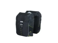 Basil Miles Double Bag - Cykelväskor För Ryggen - 34 Liter - Svart Lime
