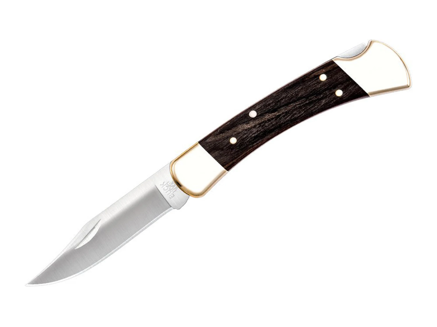 Buck Folding Hunter - Fällkniv - 9,5 Cm Blad - Trä/Mässing 1 Buck Folding Hunter - Fällkniv - 9,5 Cm Blad - Trä/Mässing
