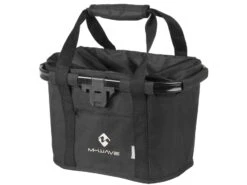 M-Wave Utrecht Fold - Cykelväska För Styret - Fällbar - Clip On System - Svart - Storlek 20 Lite