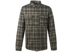 Whistler - Dewey M Rutig Fleecetröja - Skjorta - Forest Night