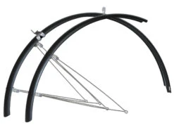 BikePartner - Skärm Set - 700c X 37mm - Matt Svart - Inkl. Förstyvningar I Rostfritt Stål