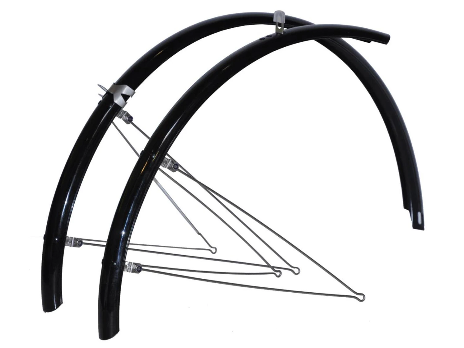 BikePartner - Skärm Set - 700c X 37mm - Svart - Inkl. Förstyvningar I Rostfritt Stål 1 BikePartner - Skärm Set - 700c X 37mm - Svart - Inkl. Förstyvningar I Rostfritt Stål