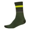 Endura BaaBaa - Merino Stripe Sock - Cykelstrumpor - Grön