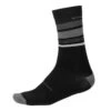 Endura BaaBaa - Merino Stripe Sock - Cykelstrumpor - Svart